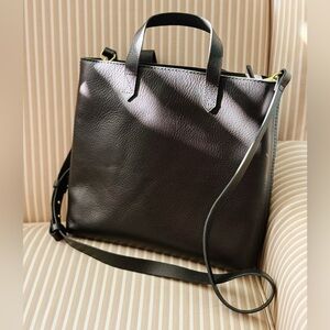 Madewell Black Leather Crossbody Bag purse